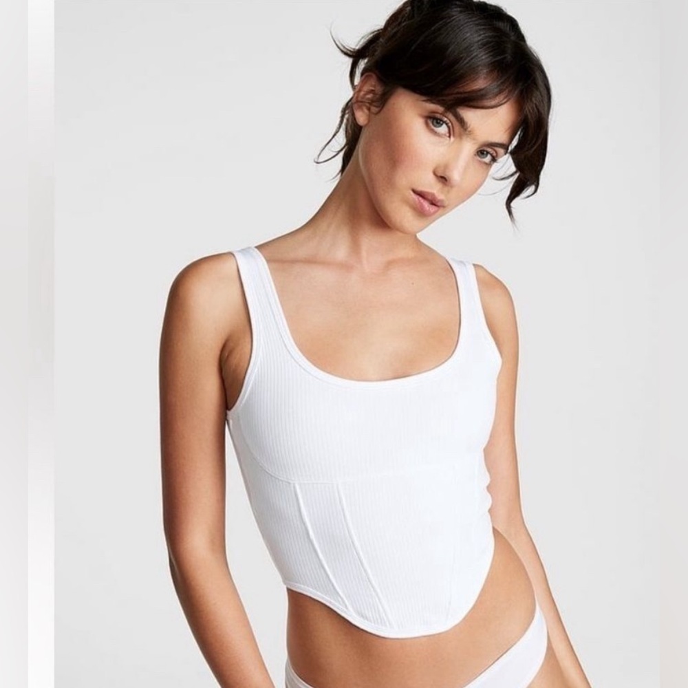 Victoria’s Secret PINK The cinched corset white size SDD